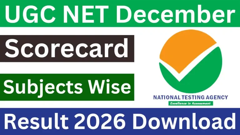 NTA UGC NET December Result 2026 {Link} Scorecard Download