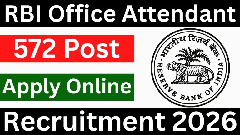RBI Office Attendant Correction/ Edit Form 2026 for 572 Posts