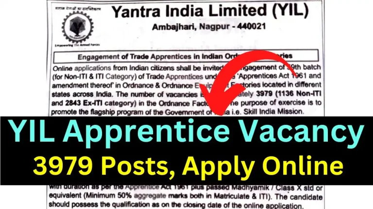 YIL Apprentice Recruitment 2026 [3979 Post] Apply Online