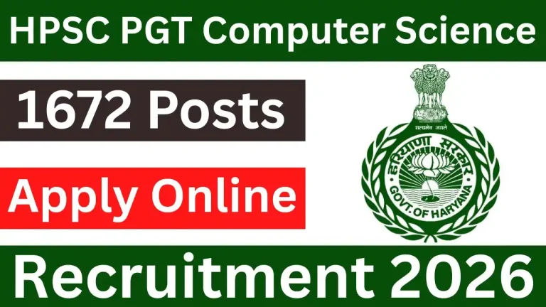 HPSC PGT Computer Science Recruitment 2026 [1672 Post] Apply Online